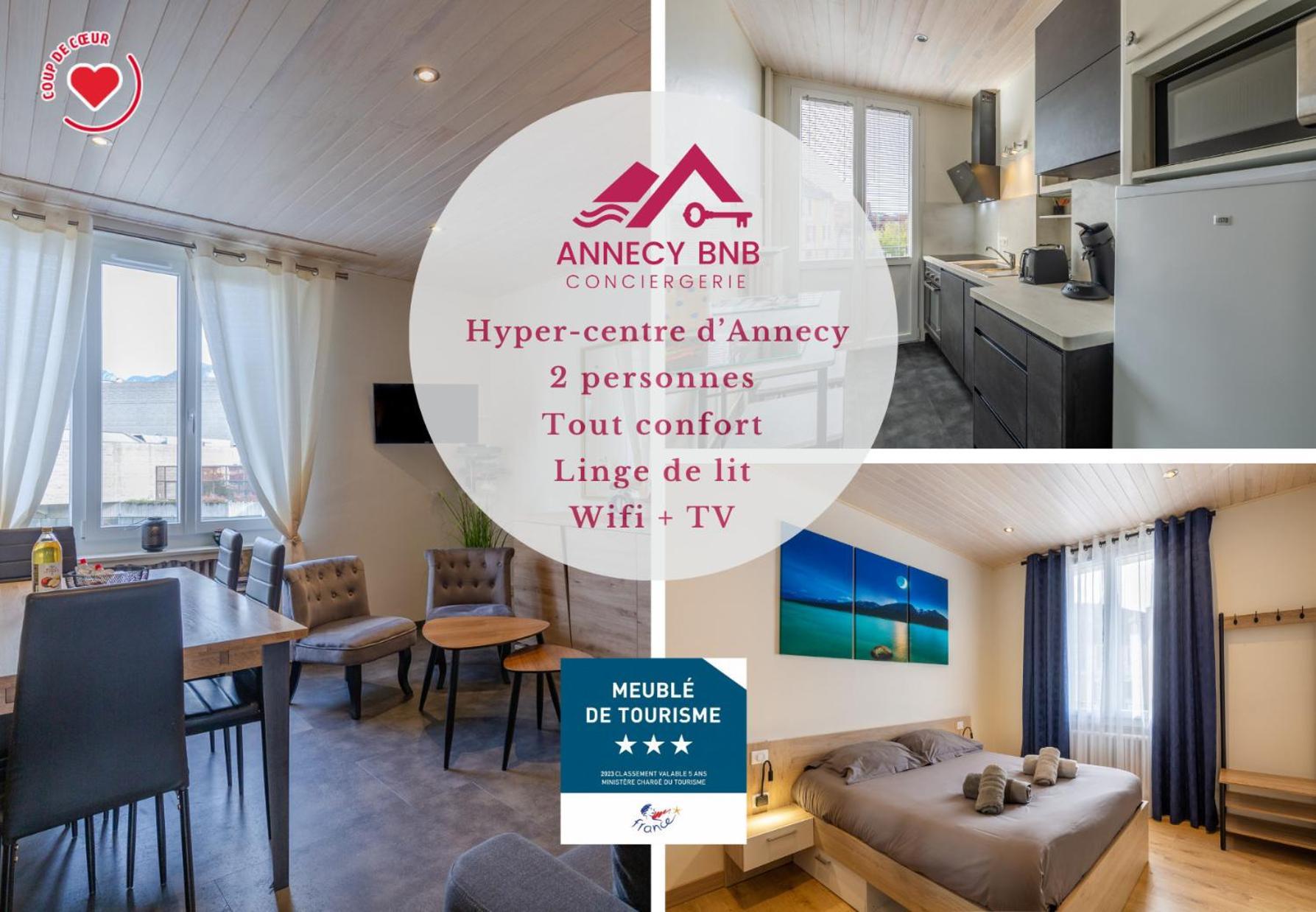 Le President: Cosy T2, 2 A 4 Pers, Plein Centre Apartment อานซี ภายนอก รูปภาพ